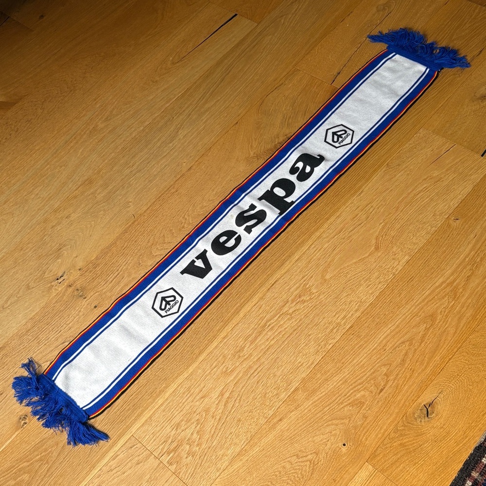 White & Blue Logo Scarf - Branded